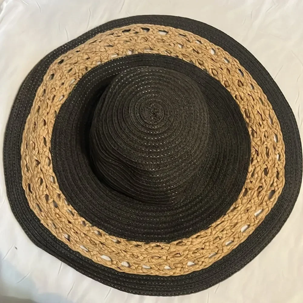 Panama Jack Floppy Braided Wide Brim Straw Paper Sun Excursion Hat Vacation